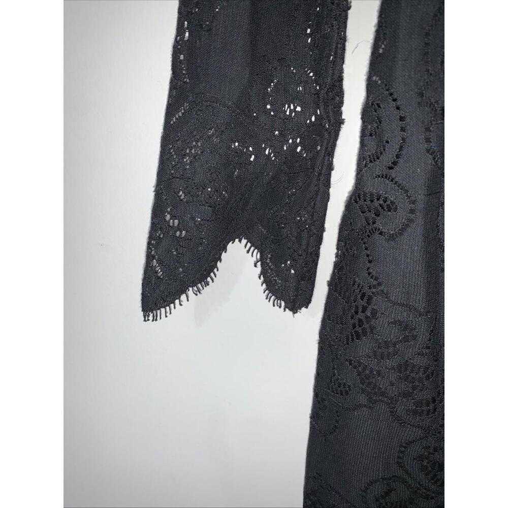 For Love & Lemons Womens Noir Lace Mini Dress XSmall Illusion Witchy Bodycon - Picture 5 of 11